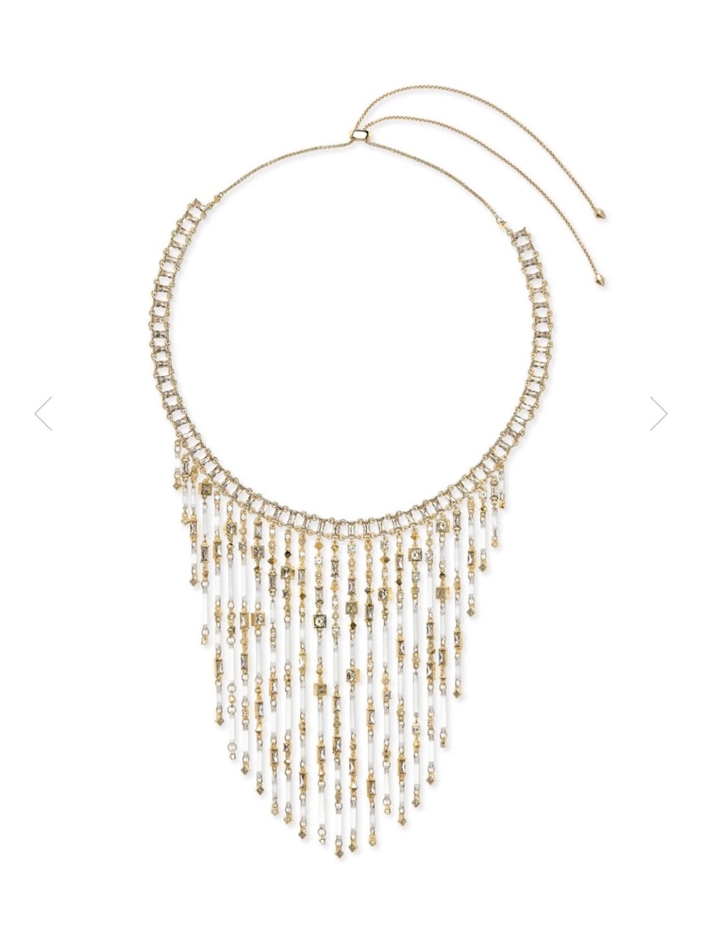 Kendra Scott Maxen Bib Statement Necklace - GOLD Smoky Mix Beaded